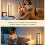 Nachttischlampe Holz Metall Touch Dimmbar – 3 Farbtemperaturen & Memory Funktion 35cm