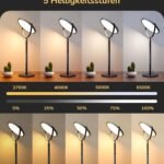 Drehbare LED Tischlampe mit Touch Dimmfunktion und 5 Helligkeitsstufen, 55cm Höhe