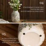 Handgemachte Keramikvase 19 cm – Große Moderne Blumenvase Für Wohnraum Dekoration