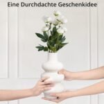 Beige Keramik Blumenvase 25 cm – Moderne Donut Vase Für Pampasgras