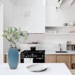 Dekorative Blumenvase Blau Gold 28 cm – Zylindervase Mit Diamantmuster