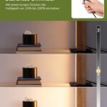 LED Tischlampe Holz Touch Funktion – Stufenlos Dimmbar mit 3 Farbtemperaturen