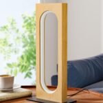 LED Nachttischlampe Holz