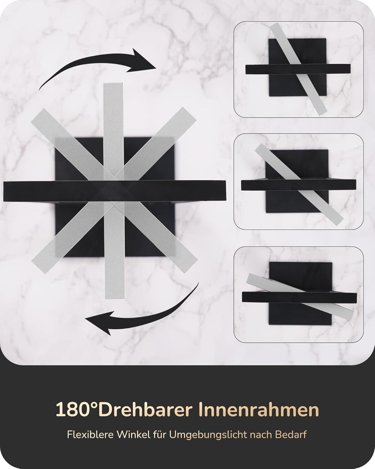 LED Tischlampe Schwarz Silber – Touch Dimmbar mit 3 Farbtemperaturen