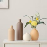 Keramik Vasen Set Morandi 4-teilig – Nordische Minimalistische Tischdekoration