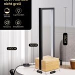 LED Tischlampe Holz Touch Dimmbar – 3 Farbtemperaturen & Memory Funktion
