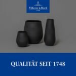 Schwarze Porzellan Vase 26 cm – Matte Strukturierte Blumenvase Für Dekoration