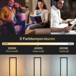 LED Tischlampe Holz Touch Dimmbar – 3 Farbtemperaturen & Memory Funktion