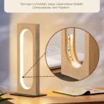 LED Nachttischlampe Holz – Touch Dimmbar mit 3 Farbtemperaturen