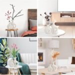 Weiße Keramik Vase Set 2er – Moderne Dekovasen Für Blumen & Tischdekoration
