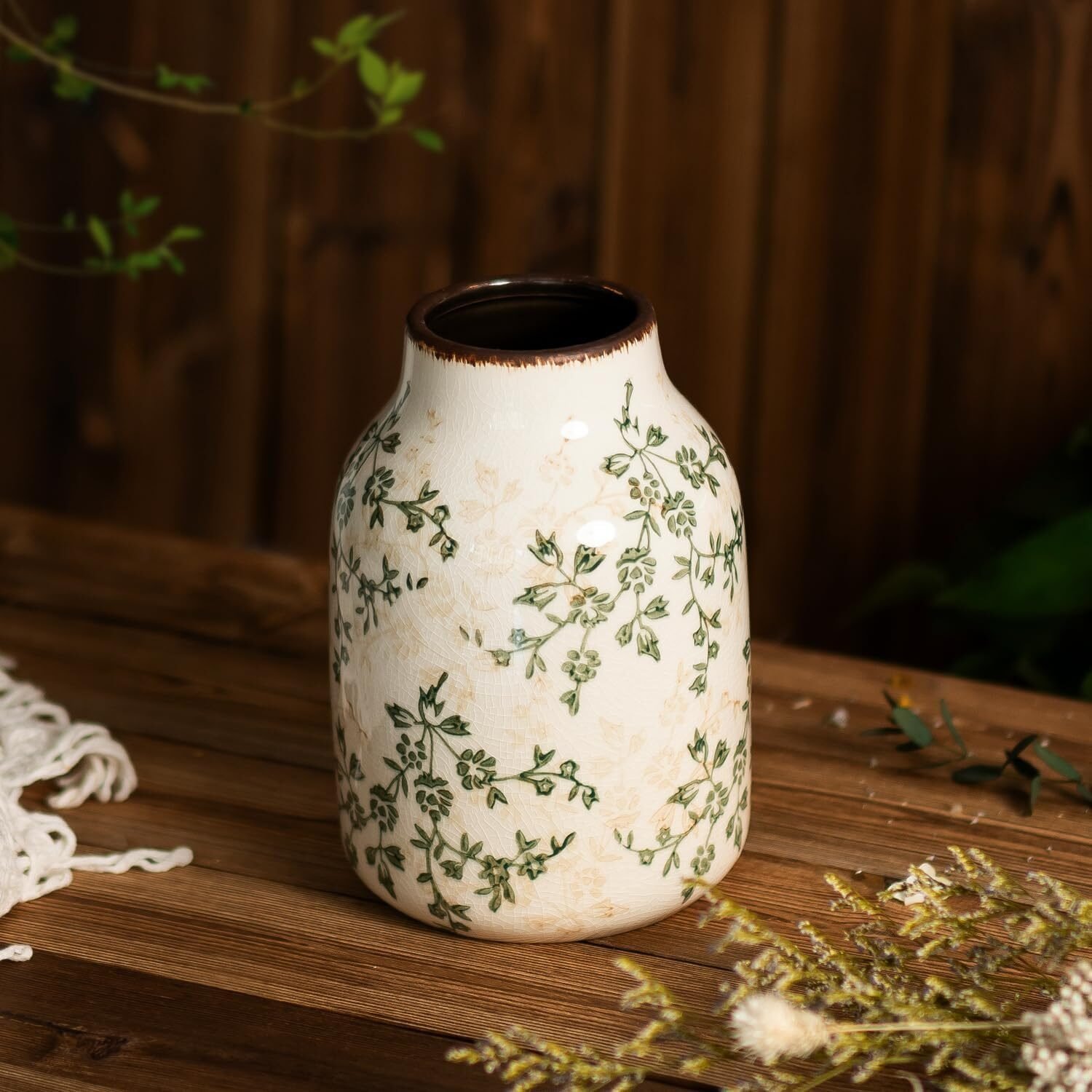 Handgemachte Keramikvase 19 cm – Große Moderne Blumenvase Für Wohnraum Dekoration
