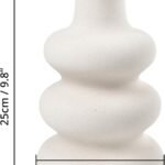 Beige Keramik Blumenvase 25 cm – Moderne Donut Vase Für Pampasgras