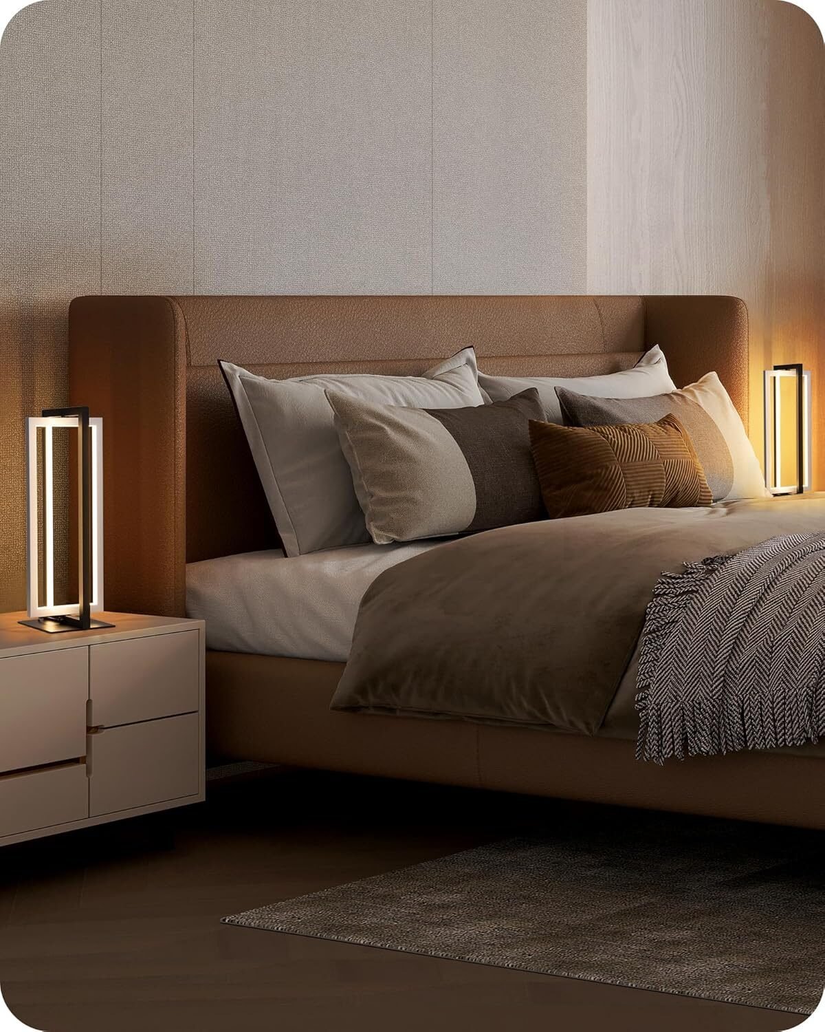 LED Tischlampe Schwarz Silber – Touch Dimmbar mit 3 Farbtemperaturen