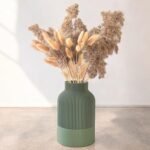 Skandinavische Blumenvase 20 cm – Moderne Dekovase Mit 3D-Struktur Für Blumen