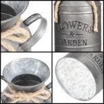 Rustikale Metall Blumenvase 19 cm – Vintage Milchkanne Shabby Chic