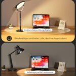 Drehbare LED Tischlampe mit Touch Dimmfunktion und 5 Helligkeitsstufen, 55cm Höhe