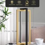 LED Tischlampe Schwarz Gold Metall – Touch Dimmbar mit 3 Farbtemperaturen