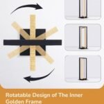 LED Tischlampe Holz Schwarz – Drehbares Design mit 3 Farbtemperaturen