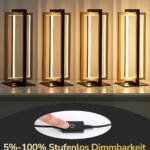 LED Tischlampe Schwarz Gold Metall – Touch Dimmbar mit 3 Farbtemperaturen