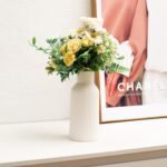 Keramik Vase 20 cm Matt Rund – Moderne Struktur Design Vase Für Pampasgras & Deko