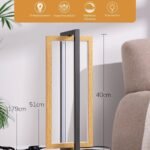 LED Tischlampe Holz Schwarz – Drehbares Design mit 3 Farbtemperaturen