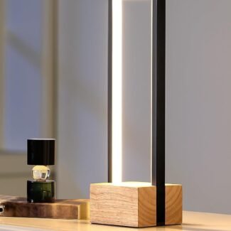 LED Tischlampe Holz Touch Dimmbar