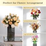 Gerippte Glasvase Grau 20 cm – Moderne Glas Blumenvase Für Tischdekoration