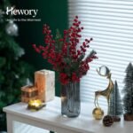 Gerippte Glasvase Grau 20 cm – Moderne Glas Blumenvase Für Tischdekoration