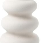 Beige Keramik Blumenvase 25 cm – Moderne Donut Vase Für Pampasgras