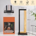 Nachttischlampe Holz Metall Touch Dimmbar – 3 Farbtemperaturen & Memory Funktion 35cm