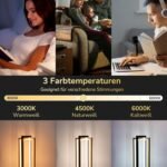 LED Tischlampe Schwarz Gold Metall – Touch Dimmbar mit 3 Farbtemperaturen