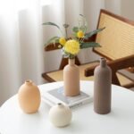 Keramik Vasen Set Morandi 4-teilig – Nordische Minimalistische Tischdekoration
