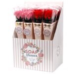 Seifenblume Rose Geschenk einzeln 55g – Duftseife Rose als Badeblume für Geschenk & Dekoration