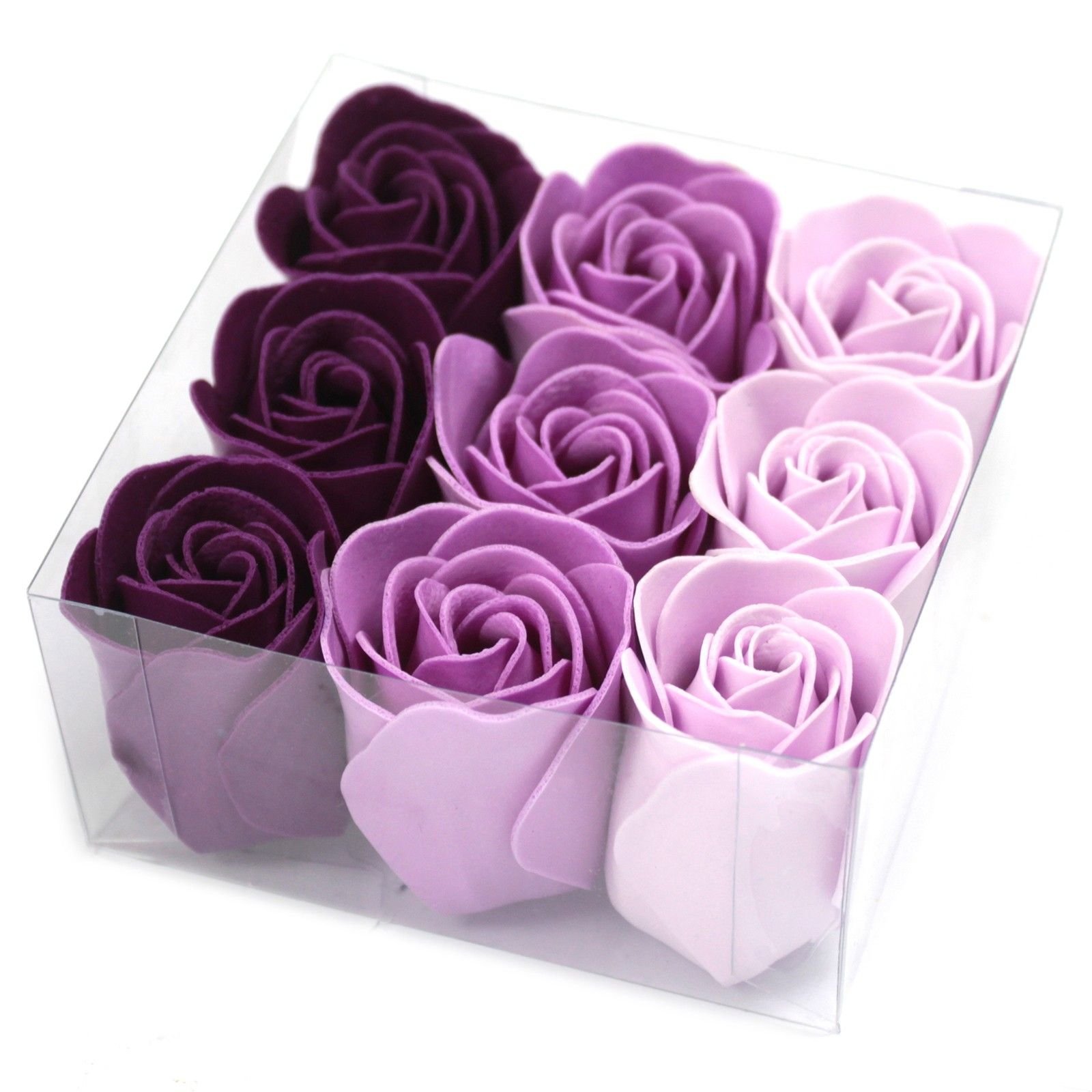 bG9jYWw6Ly9tZWRpYS85Ry9BRC82MFIzMEMxRzZHVjNBRDlHLzY5MzhmMmQ3LmpwZWc.jpg Set of 9 Soap Flower - Lavender Roses
