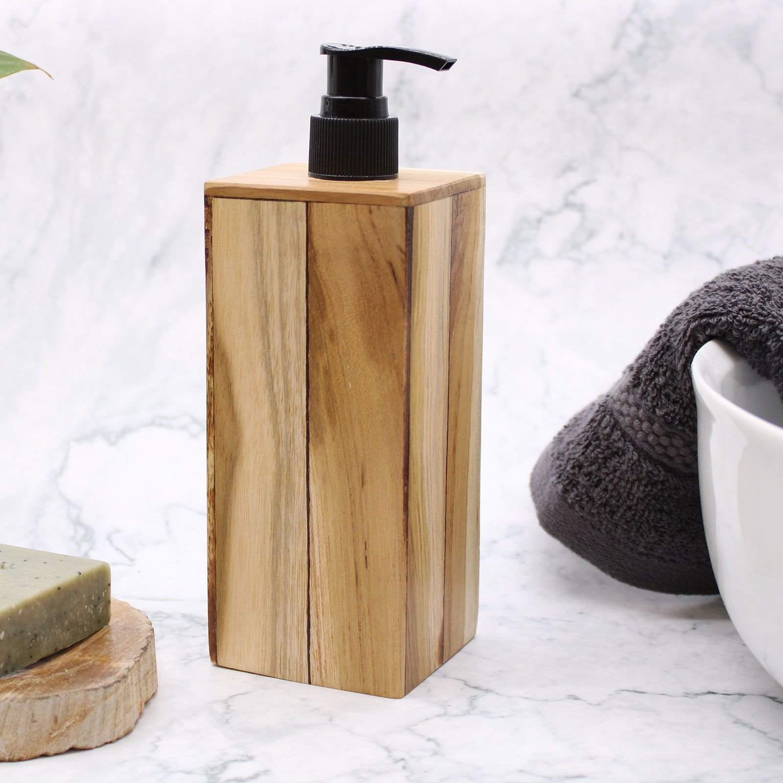 bG9jYWw6Ly9tZWRpYS85Ry9DRS82MFIzMEMxRzZSVjNDRTlHLzNiMTY4MDc3LmpwZWc.jpg Natural Teakwood Soap Dispencer - Square