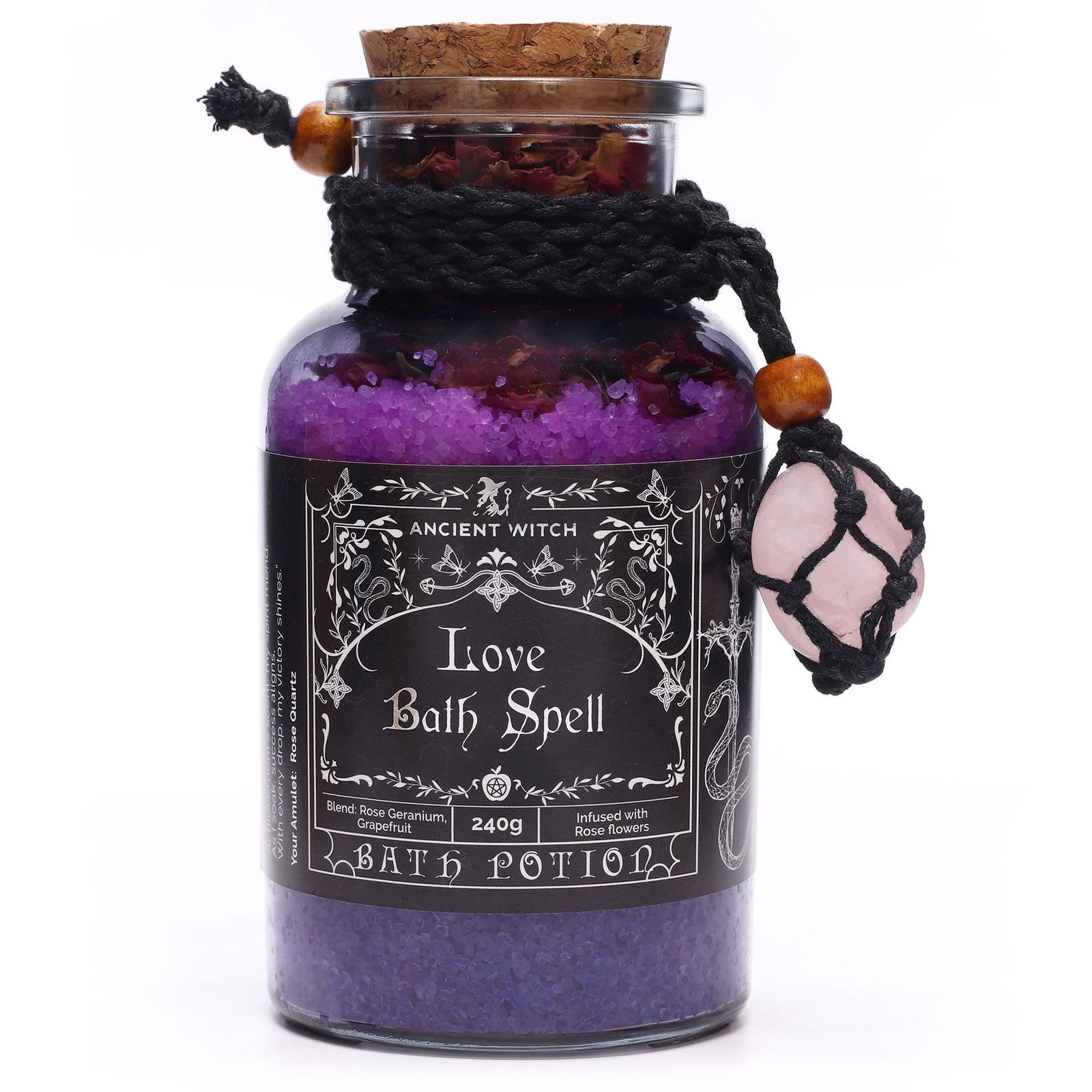 bG9jYWw6Ly9tZWRpYS85SC8wRS82MFIzMEMxSjY0U0swRTlILzU2MzcxYTFlLmpwZw.jpg Ancient Witch Bath Spell Potion & Rose Quartz Crystal Amulet - Love