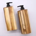 Natural Teakwood Soap Dispencer - Round – Matvana Natural Teakwood Soap Dispencer - Round
