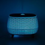 Futuristic Ribbed Aroma Diffuser with Colour-Changing Light
