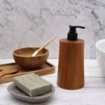 Natural Teakwood Soap Dispencer - Taper – Matvana Natural Teakwood Soap Dispencer - Taper