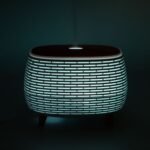 Futuristic Ribbed Aroma Diffuser with Colour-Changing Light