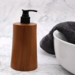 Natural Teakwood Soap Dispencer - Taper – Matvana Natural Teakwood Soap Dispencer - Taper