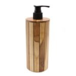 Natural Teakwood Soap Dispencer - Round – Matvana Natural Teakwood Soap Dispencer - Round