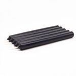 Stabkerzen Schwarz Set – Elegante Dinnerkerzen aus Paraffinwachs für Tischdeko & Events 21x2 cm