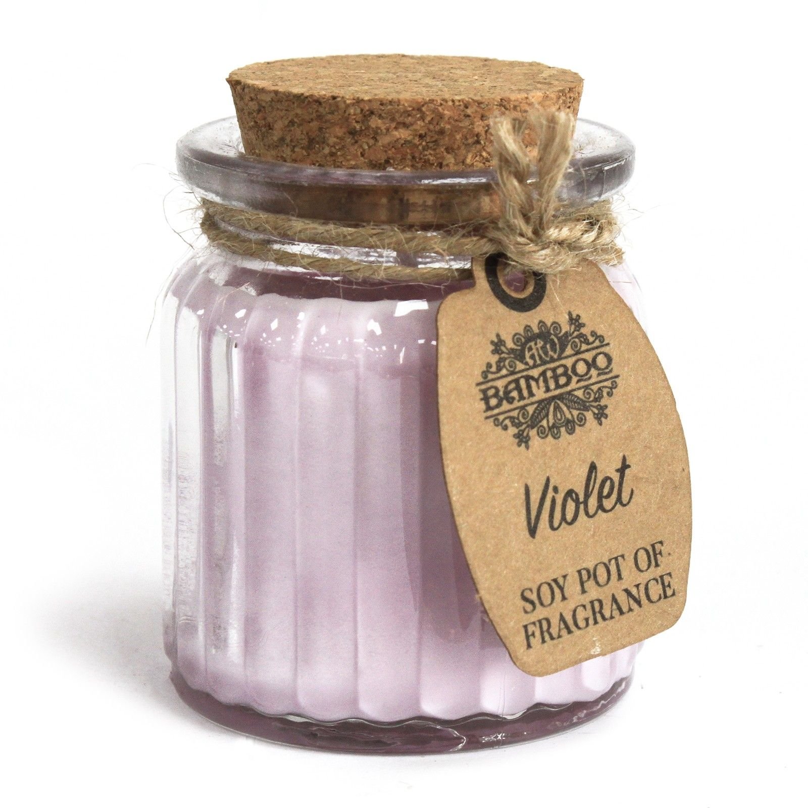 Sojawachs Duftkerze im Glas Violett