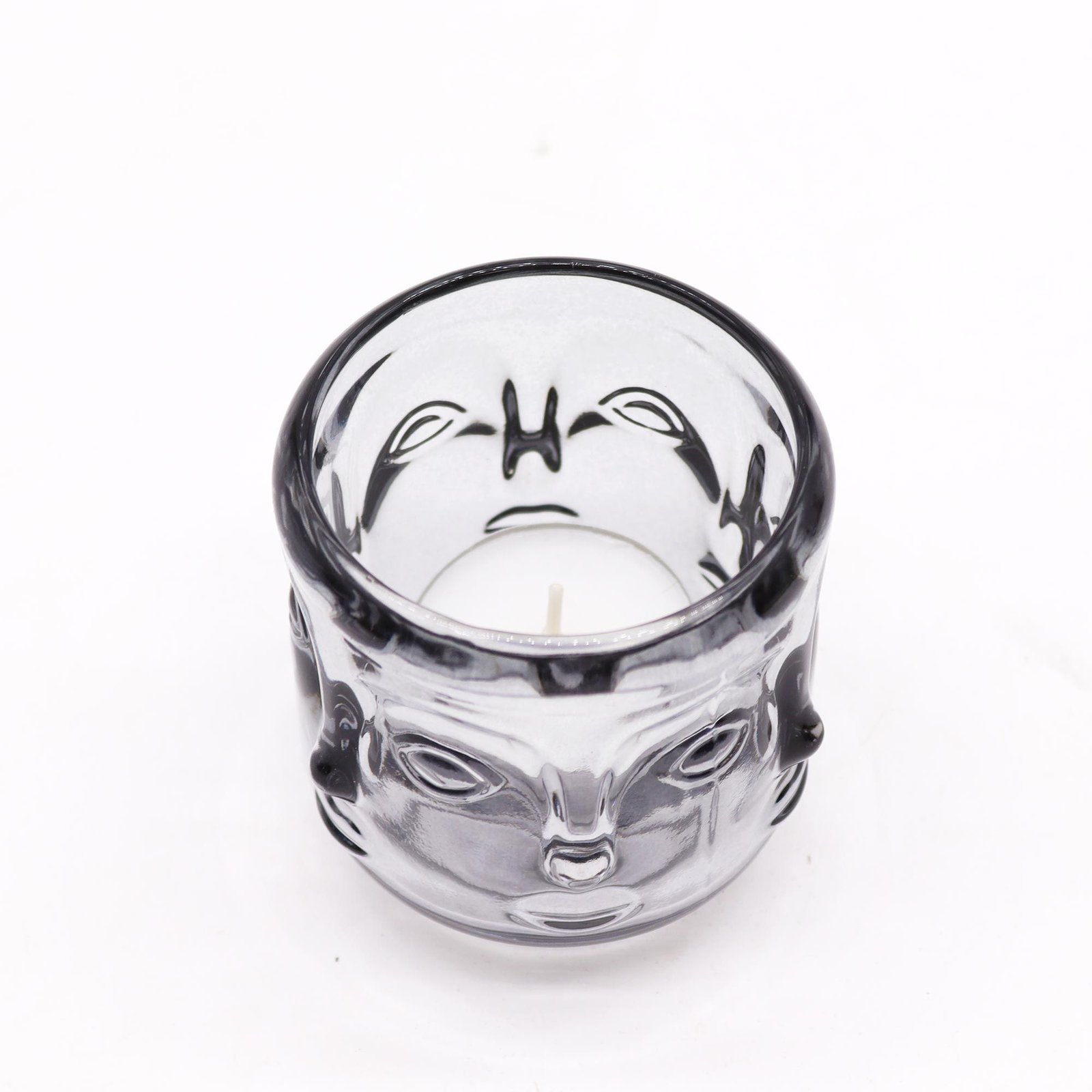 bG9jYWw6Ly9tZWRpYS85Uy9BQy82MFIzMEMxSDc0UjNBQzlTLzRhZjJjNTM3LmpwZWc.jpg Buddha Kerzenhalter Set Glas Grau – 2er Set Teelichtglas mit Buddha Gesicht 7.3 cm