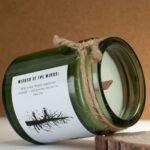 Holzdocht Soja Duftkerze Ash & Woodsmoke – Greenman Candle mit 26h Brenndauer & Rauchiger Duft