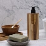 Natural Teakwood Soap Dispencer - Round – Matvana Natural Teakwood Soap Dispencer - Round