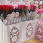 Seifenblume Rose Geschenk einzeln 55g – Duftseife Rose als Badeblume für Geschenk & Dekoration