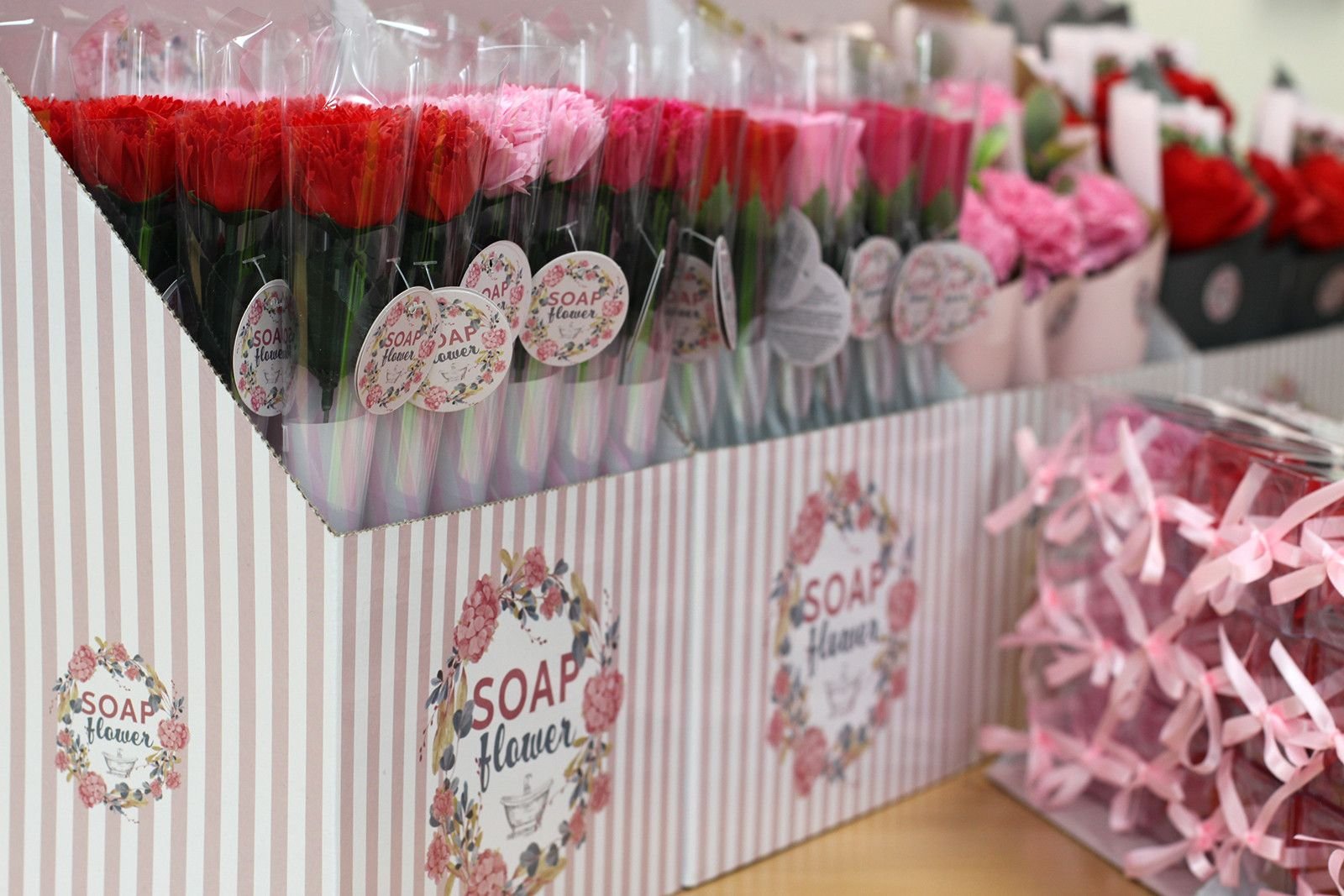 Seifenblume Rose Geschenk einzeln 55g – Duftseife Rose als Badeblume für Geschenk & Dekoration