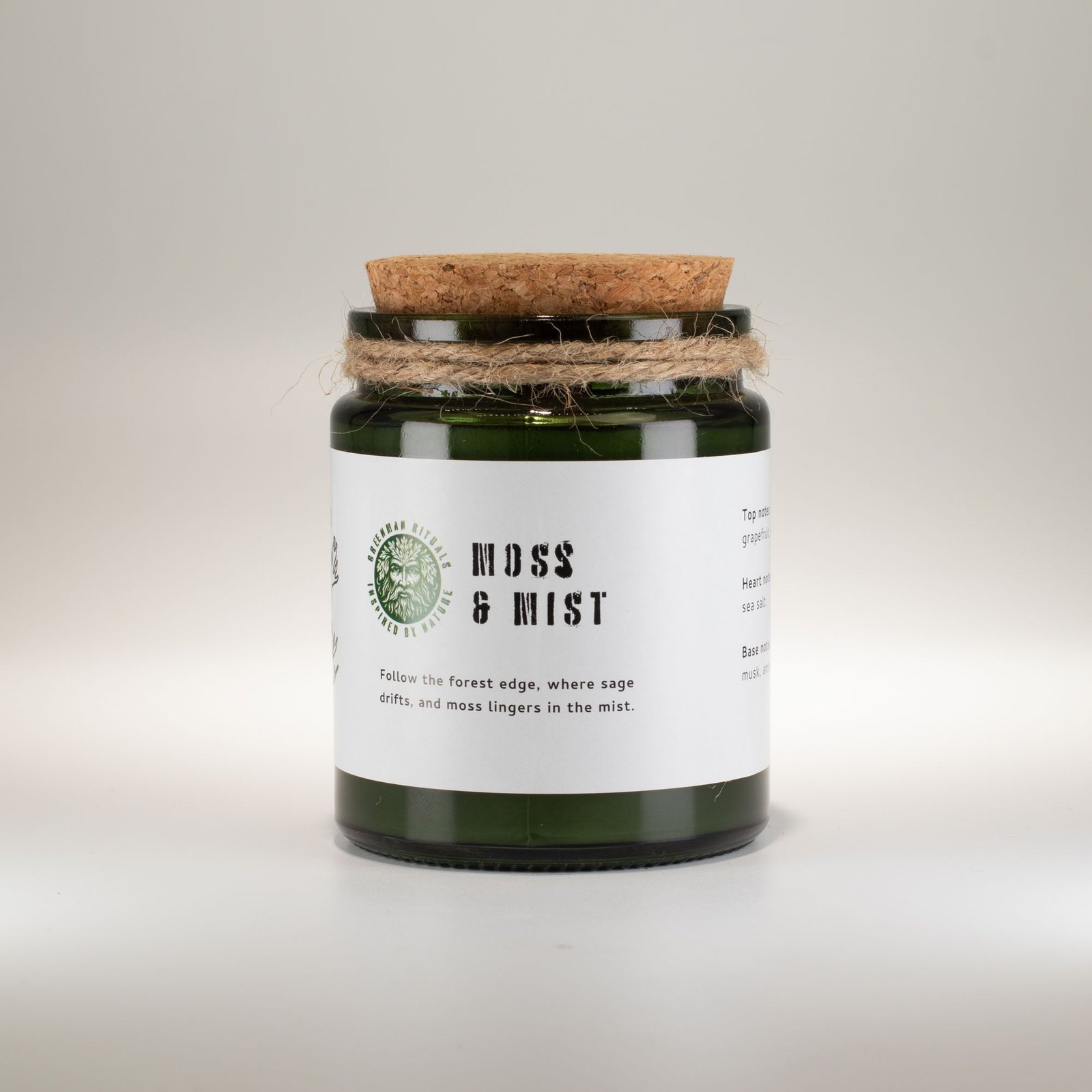Woodwick Duftkerze im Glas Moss and Mist – Sojawachs Kerze mit Holzdocht & Korkdeckel – 9 x 7 cm